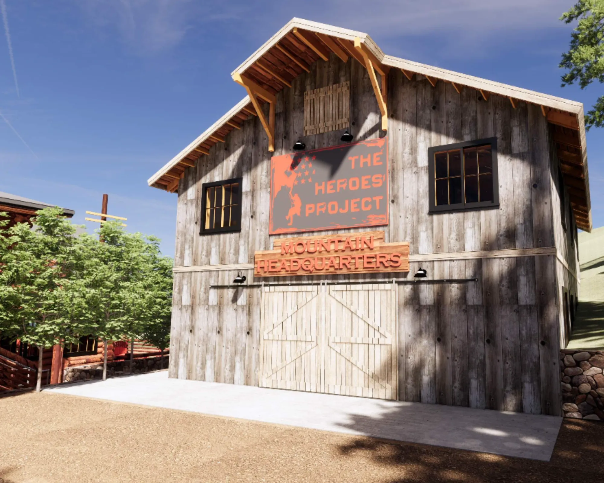 Historic cabin in a wooded mountain canyon