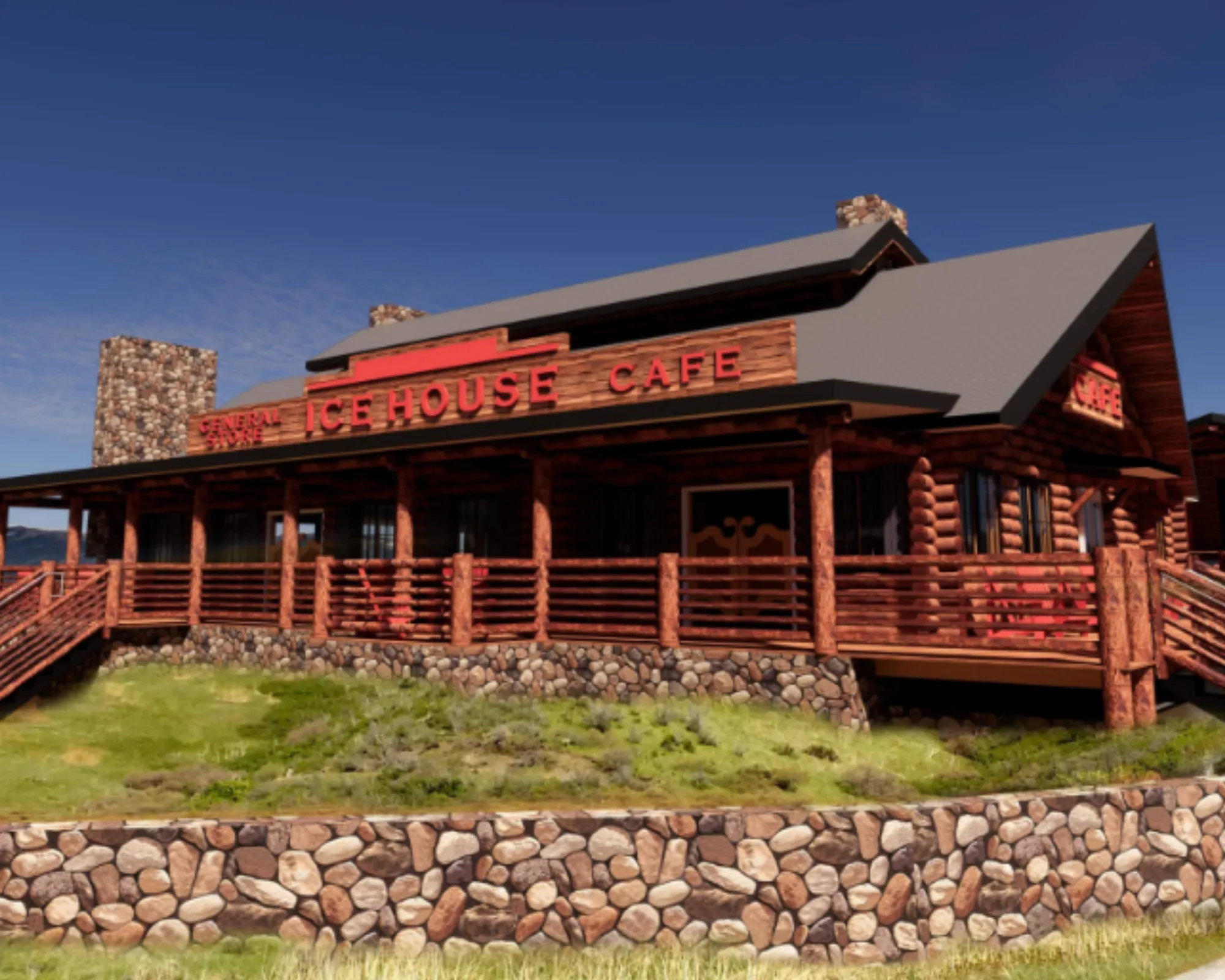 Historic cabin in a wooded mountain canyon