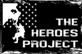 The Heroes Project logo featuring a silhouette of a person with a star pattern and white text on black background
